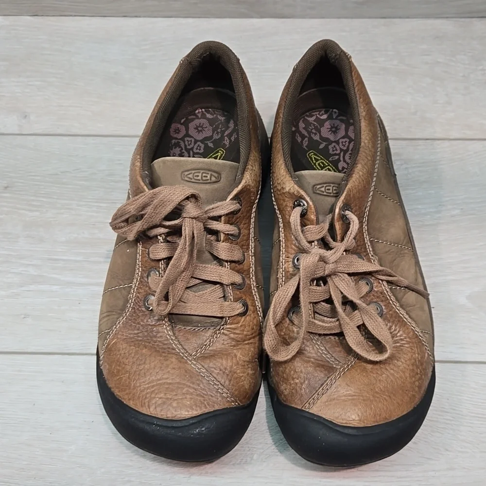 Keen Women Presidio Brown Leather Shoes Sneakers Boots Sz 9